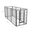 Heavy Duty Playpen – Metal – Black – 8 Panel Design, 80 x 100 cm