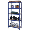 Heavy-Duty Shelving – MDF – Blue – 5-Tier Boltless Racking with 875 kg Capacity