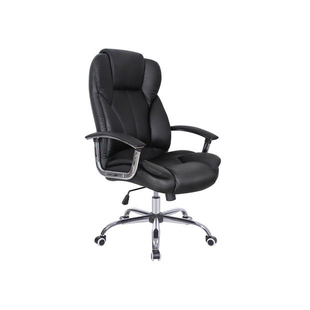 Executive Swivel Office Chair – PU Leather – Black – High Back with Tilt Function