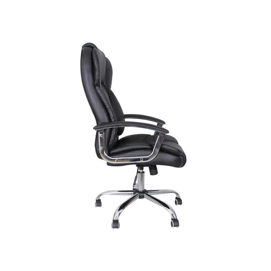 Executive Swivel Office Chair – PU Leather – Black – High Back with Tilt Function