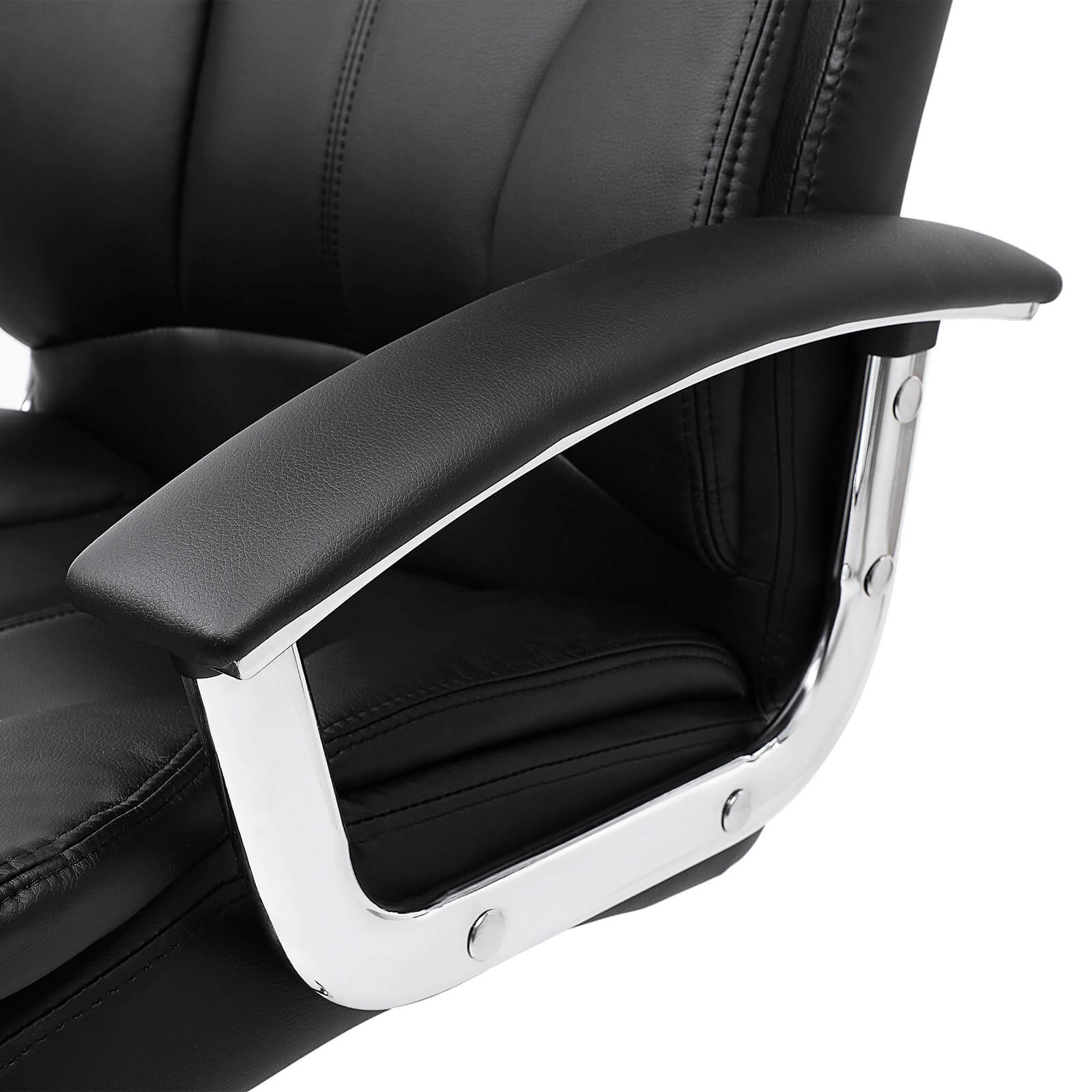 Executive Swivel Office Chair – PU Leather – Black – High Back with Tilt Function