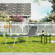 Folding Sun Lounger – Fabric – Grey – Adjustable Reclining Backrest with Sunshade