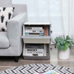 Storage Boxes – Fabric with Metal Frame – Gray – Stackable with Magnetic Hinged Lid and Side Handles