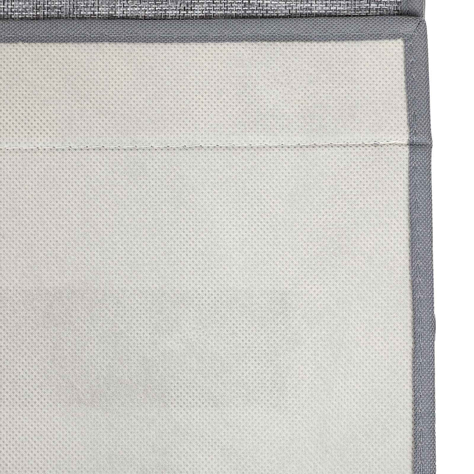 Storage Boxes – Fabric with Metal Frame – Gray – Stackable with Magnetic Hinged Lid and Side Handles