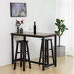 Bar Table – Metal Frame and Wood Look – Brown – Versatile for Cocktails, Dining, and Living Spaces