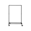 Heavy Duty Metal Clothes Rack – Black – Mobile Design with Shelf – Holds 90 kg