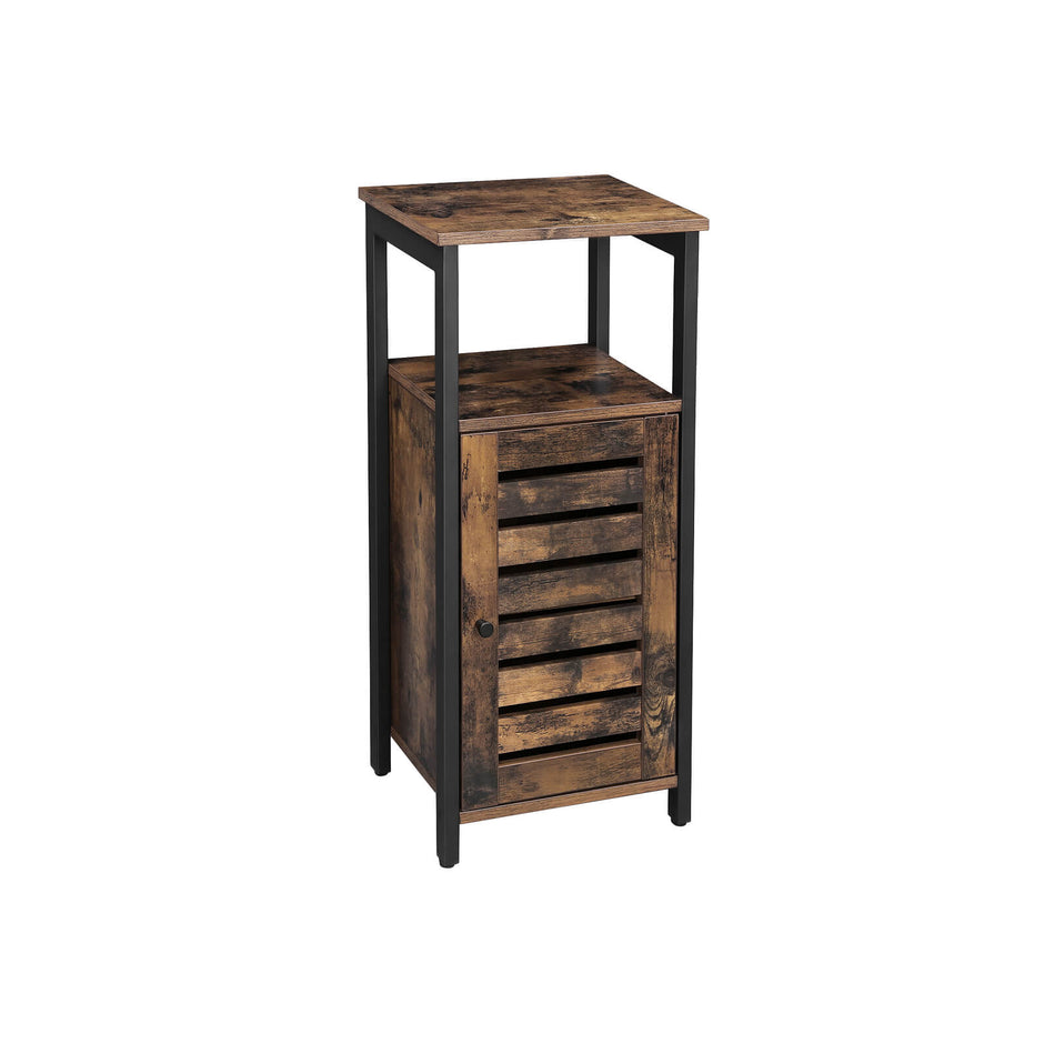 Industrial Floor Standing Cabinet – Wood – Rustic Brown – Versatile Storage Solution with Shelf
