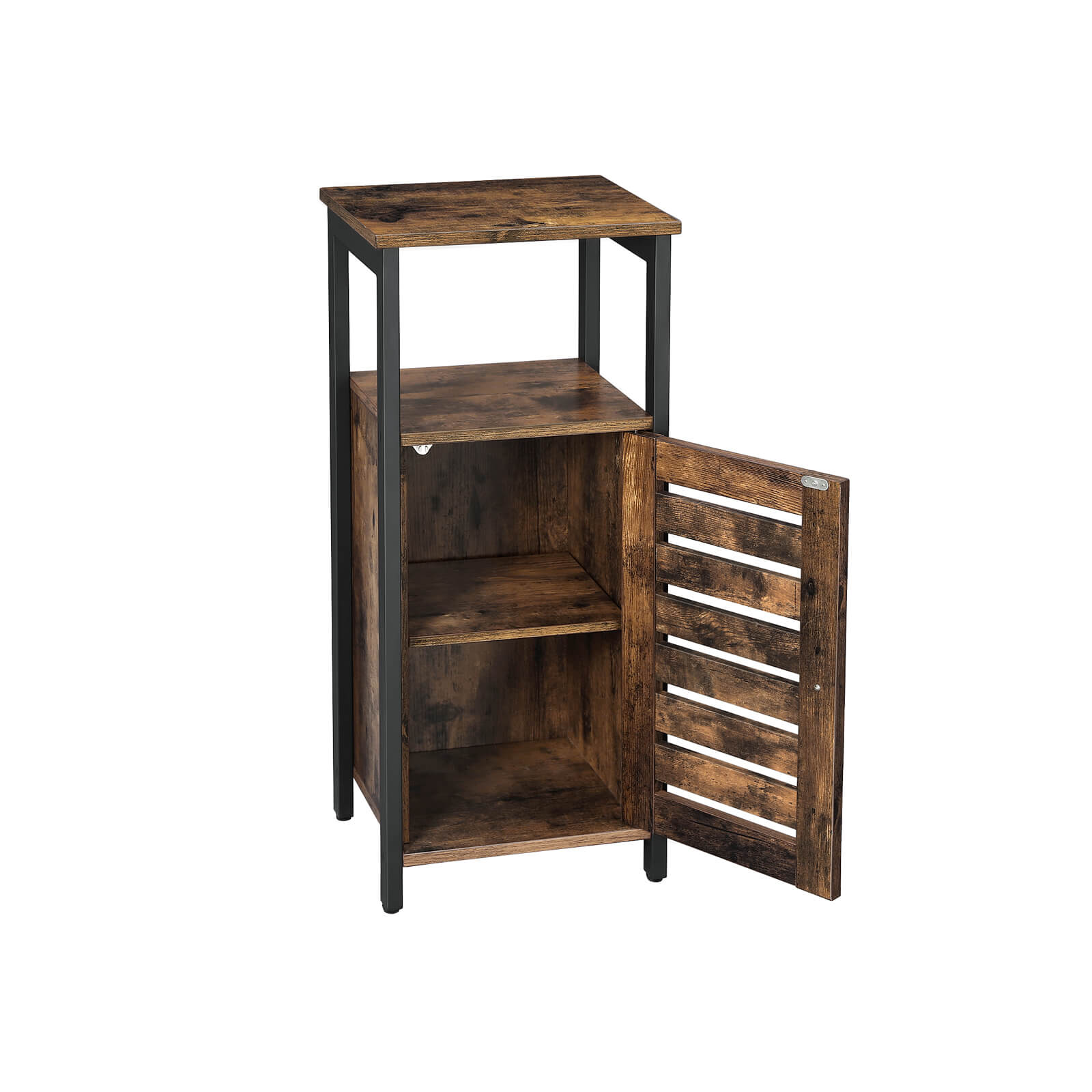 Industrial Floor Standing Cabinet – Wood – Rustic Brown – Versatile Storage Solution with Shelf