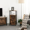 Industrial Floor Standing Cabinet – Wood – Rustic Brown – Versatile Storage Solution with Shelf