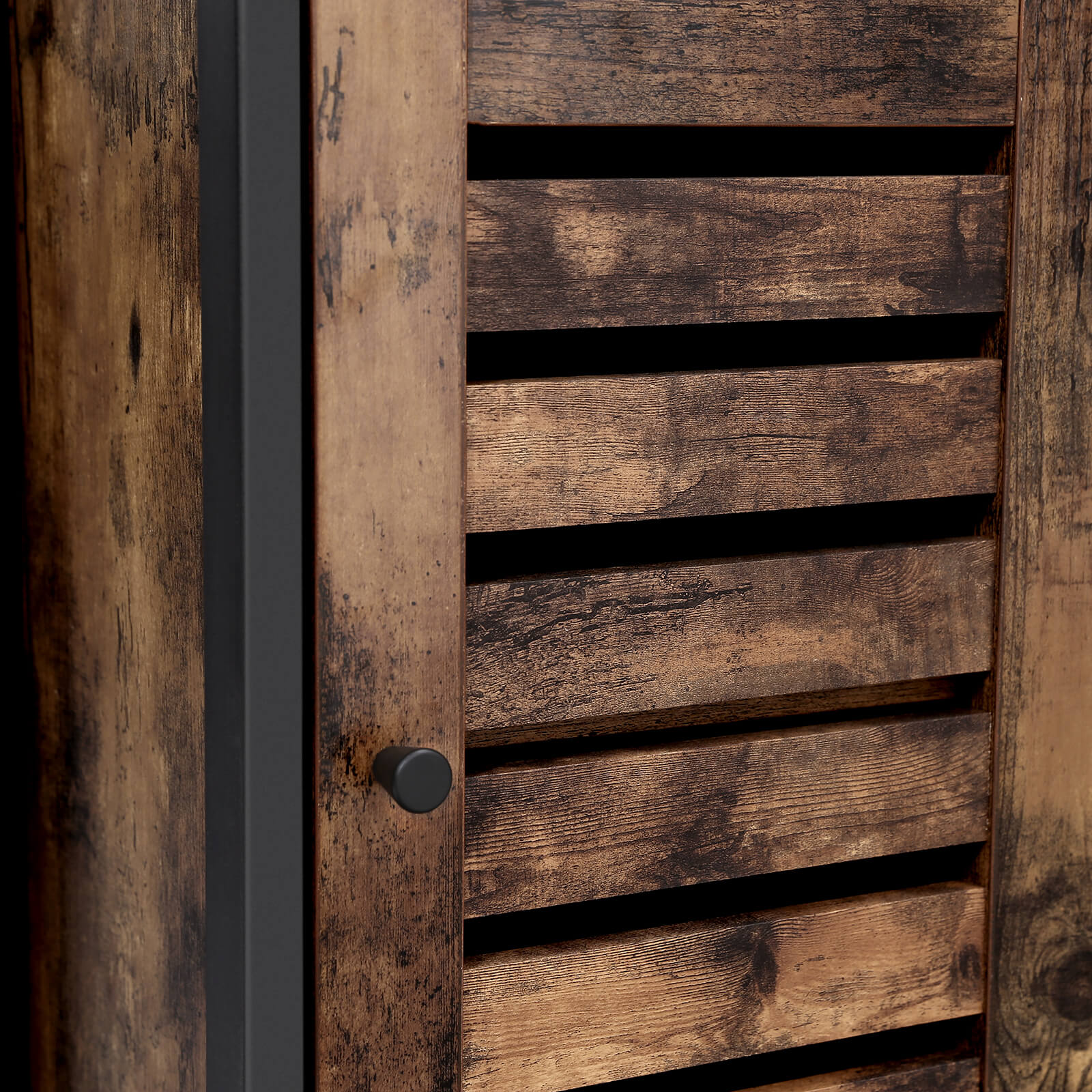 Industrial Floor Standing Cabinet – Wood – Rustic Brown – Versatile Storage Solution with Shelf