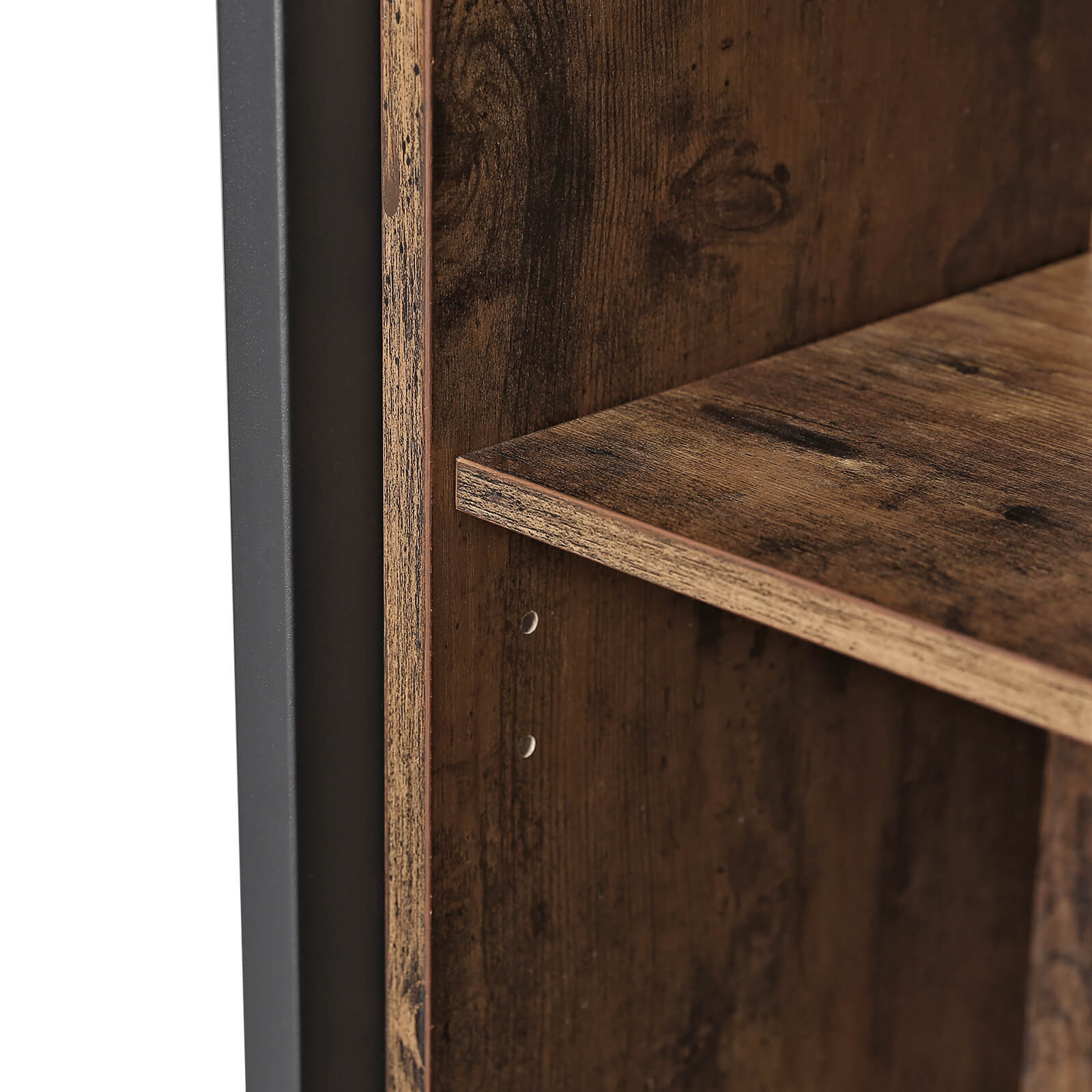 Industrial Floor Standing Cabinet – Wood – Rustic Brown – Versatile Storage Solution with Shelf