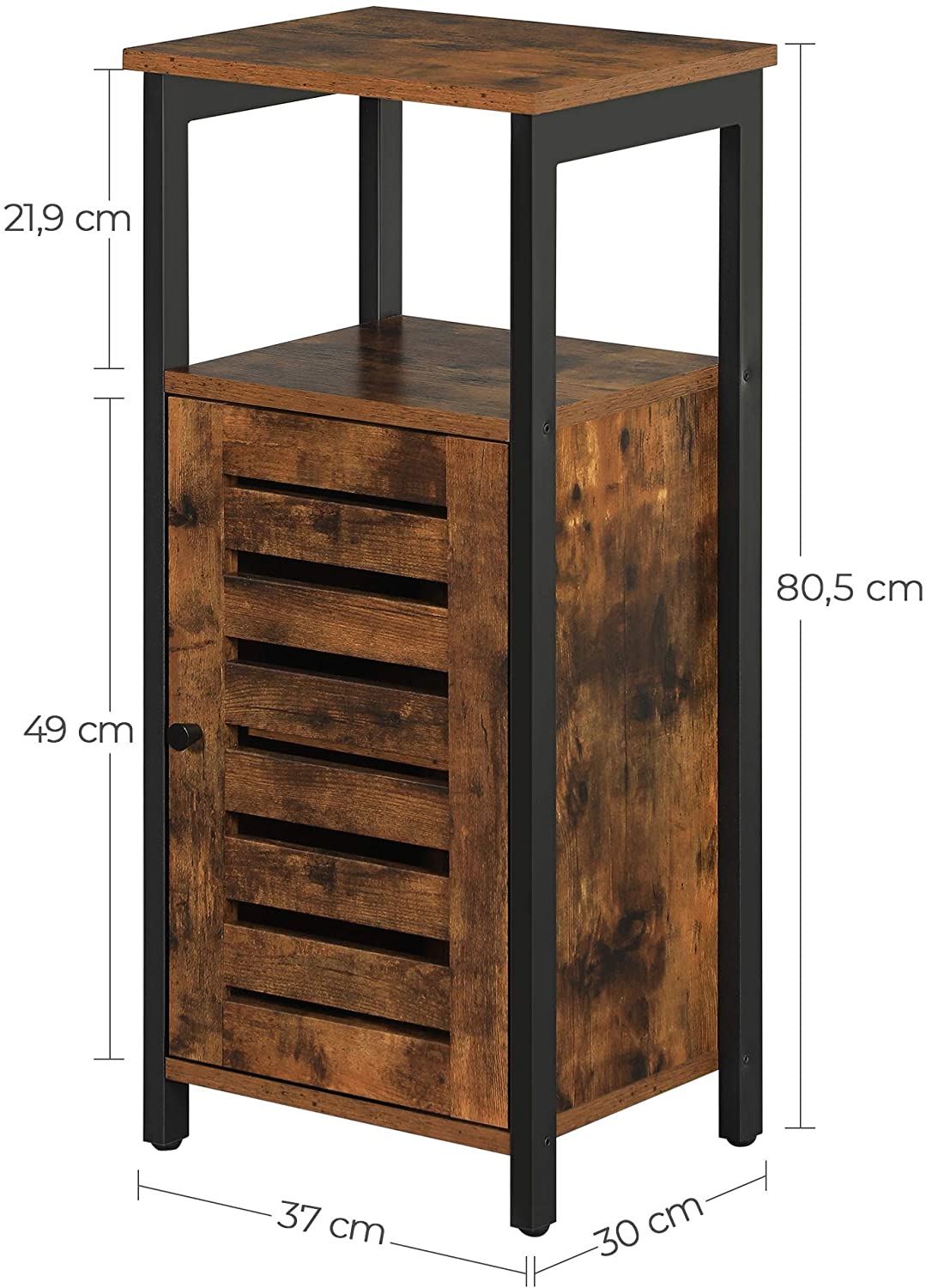 Industrial Floor Standing Cabinet – Wood – Rustic Brown – Versatile Storage Solution with Shelf