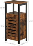 Industrial Floor Standing Cabinet – Wood – Rustic Brown – Versatile Storage Solution with Shelf