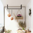 Wall-Mounted Clothes Rack – Metal – Black – Industrial Pipe Design, Space-Saving, Holds up to 60 kg