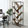 Tree-Shaped Bookcase – Steel – Rustic Brown – Floor Standing, Easy Assembly