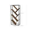 Tree-Shaped Bookcase – Steel – Rustic Brown – Floor Standing, Easy Assembly