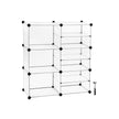 Modular Cube Storage Organizer – Plastic – White – Interlocking Design for Wardrobe and Bedroom