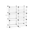 Modular Cube Storage Organizer – Plastic – White – Interlocking Design for Wardrobe and Bedroom