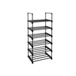 Shoe Rack – Iron – Black – Customisable 6-Tier Design