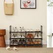Shoe Rack – Iron – Black – Customisable 6-Tier Design