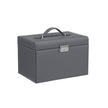 Jewellery Box – Velvet – White – Lockable with Mirror and 2 Drawers