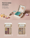 Travel Jewellery Box – PU Leather – Compact Size – Interior Mirror