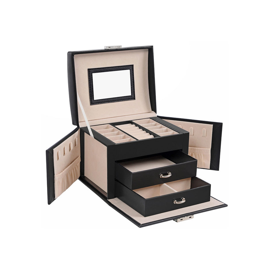 Jewelry Box – Wood – Black – Locking Design
