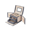 Jewellery Box – Fabric – Gold – Elegant Design with Multiple Compartments