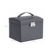 Jewellery Box – Fabric – Gold – Elegant Design with Multiple Compartments