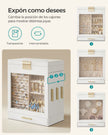 Jewellery Box – Glass – Cloud White – 5-Layer Organiser with 3 Side Drawers and Big Mirror
