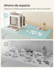 Jewellery Box – Glass – Cloud White – 5-Layer Organiser with 3 Side Drawers and Big Mirror