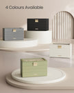 4-Tier Stackable Jewellery Box – Glass – Dove Gray – Clear Lid
