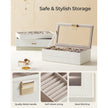 5-Tier Stackable Jewellery Box – Wood – White – Clear Glass Lid