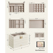 5-Tier Stackable Jewellery Box – Wood – White – Clear Glass Lid