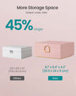 Jewellery Box – Wood – White – Two Layers with Removable Tray