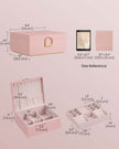 Jewellery Box – Wood – White – Two Layers with Removable Tray