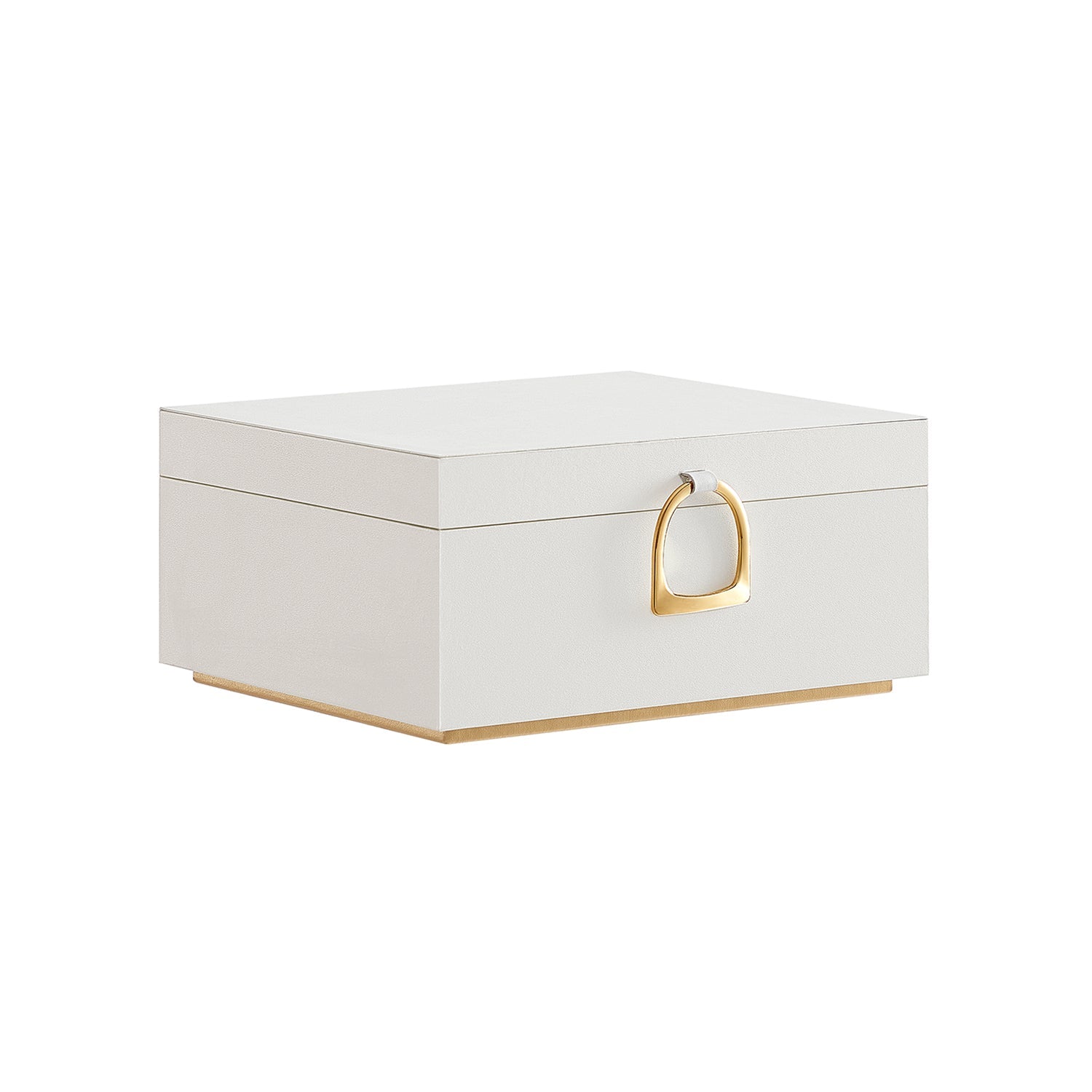 Jewellery Box – MDF – White – 2-Layer with Removable Tray and Handle
