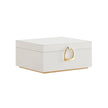 Jewellery Box – MDF – White – 2-Layer with Removable Tray and Handle