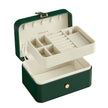 2-Layer Jewellery Box – Forest Green – Portable Design for Larger Accessories