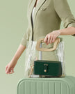 2-Layer Jewellery Box – Forest Green – Portable Design for Larger Accessories