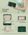 2-Layer Jewellery Box – Forest Green – Portable Design for Larger Accessories