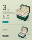 Jewellery Box – 2-Layer – Retro Green – Portable Travel Storage