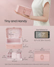Jewellery Storage Box – Plastic – Jelly Pink – 2-Layer, Portable