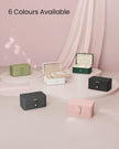 Jewellery Storage Box – Plastic – Jelly Pink – 2-Layer, Portable
