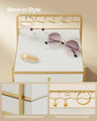 3-Tier Jewellery Box – Metal – Cloud White – Organiser with Open Storage and Hanging Rack