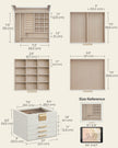 Jewellery Box – Glass – Cloud White and Gold – 4-Layer with 3 Drawers