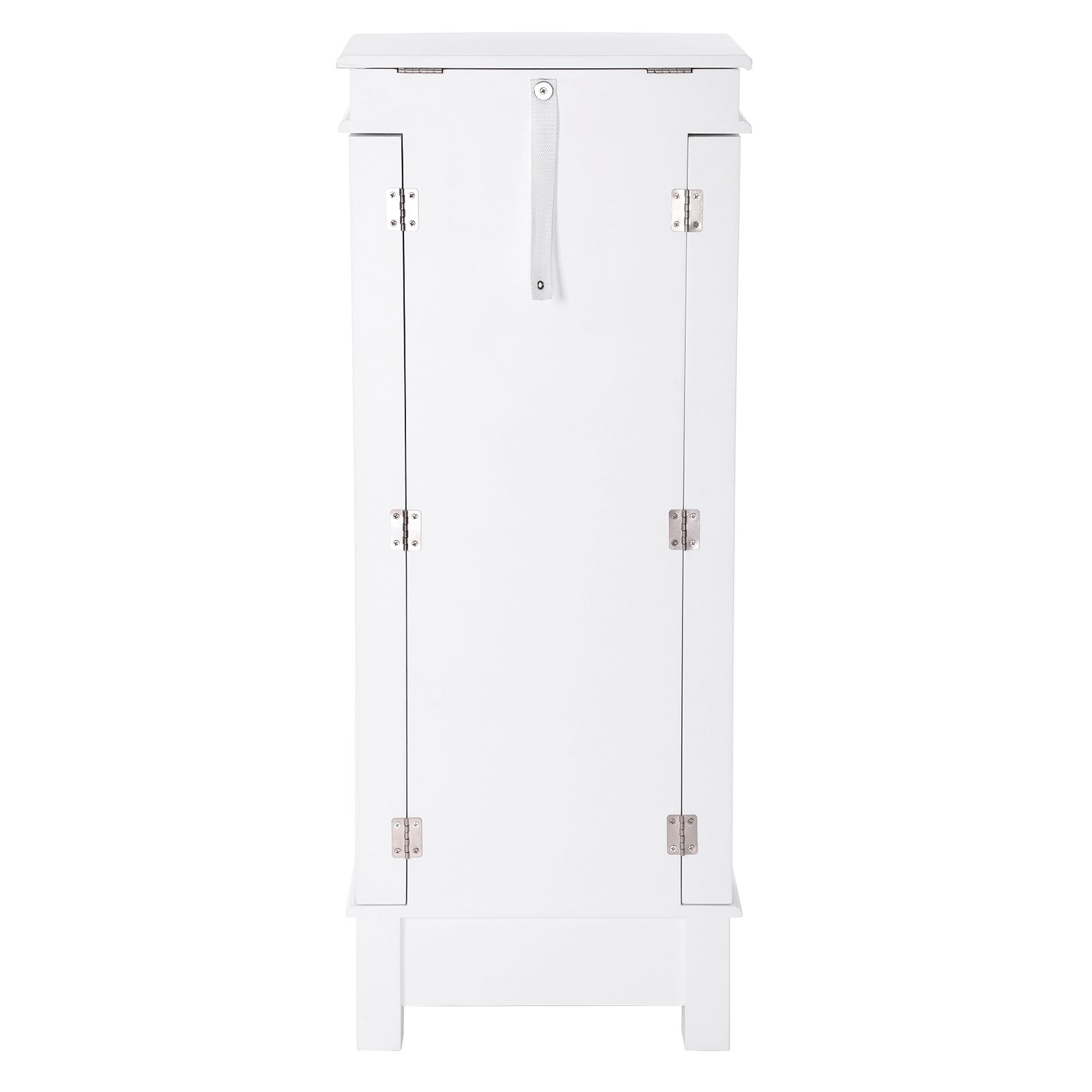 Jewellery Armoire – Wooden – White – Freestanding with Mirror and Large Capacity Storage