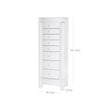 Jewellery Armoire – Wooden – White – Freestanding with Mirror and Large Capacity Storage