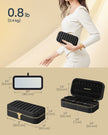 Jewellery Case – PU – Cloud White – Portable with Mirror and Zippers