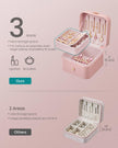 Jewellery Box – Portable – Jelly Pink – 2-Layer Travel Storage
